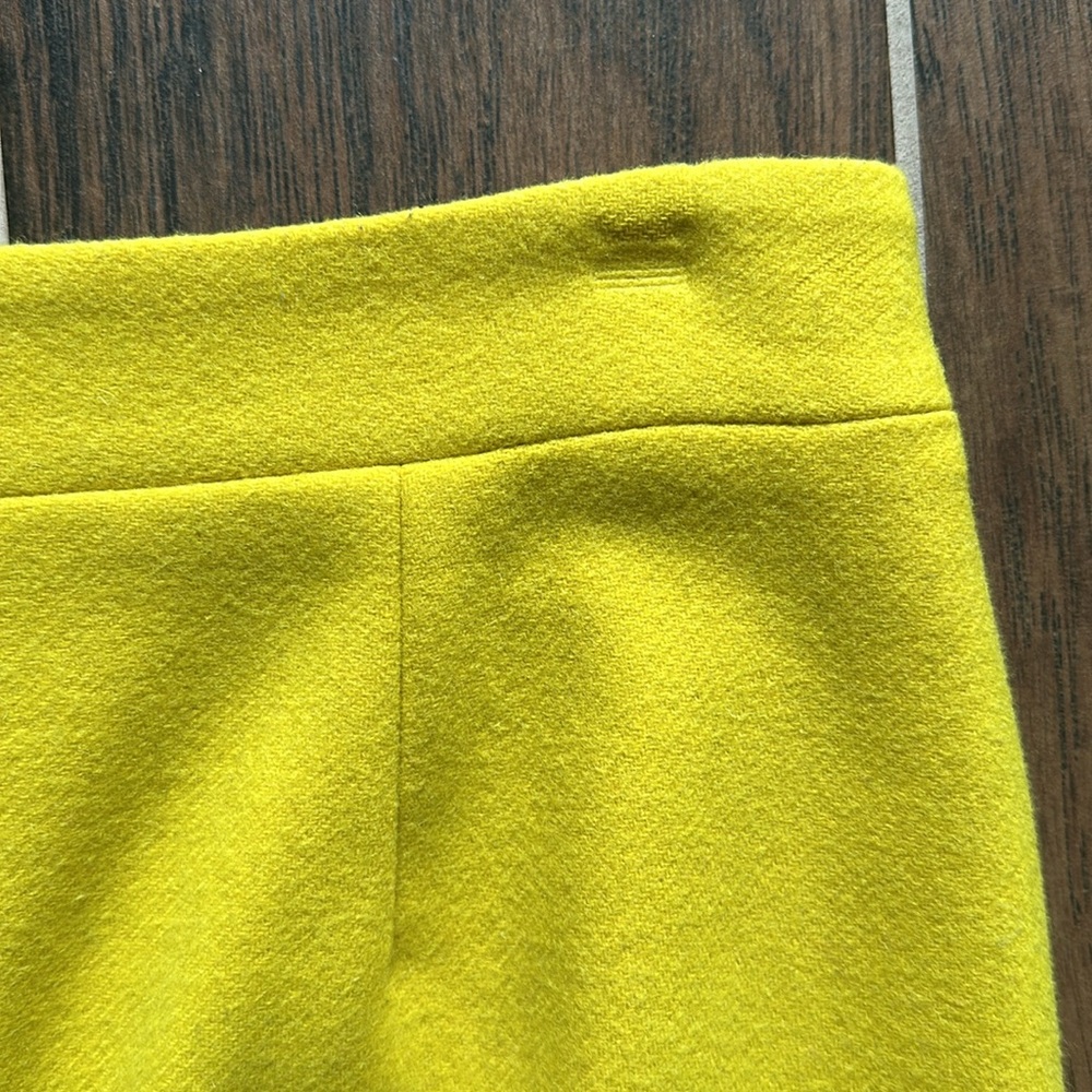J. Crew Wool Vibrant Yellow Pencil Skirt size 6 - Picture 5 of 5